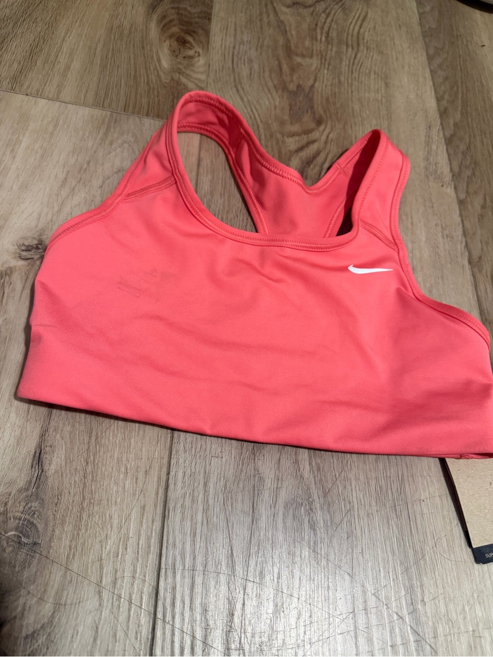Nike Women's Coral-Pink Racerback Sports Bra